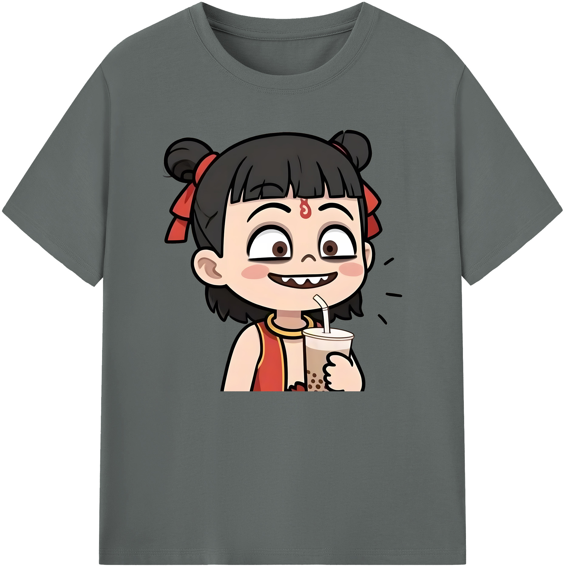 （画像用） Ne Zha 2 ナタ 魔童の大暴れ 綿100％ メンズ半袖Tシャツ｜肌触りやわらか＆通気性